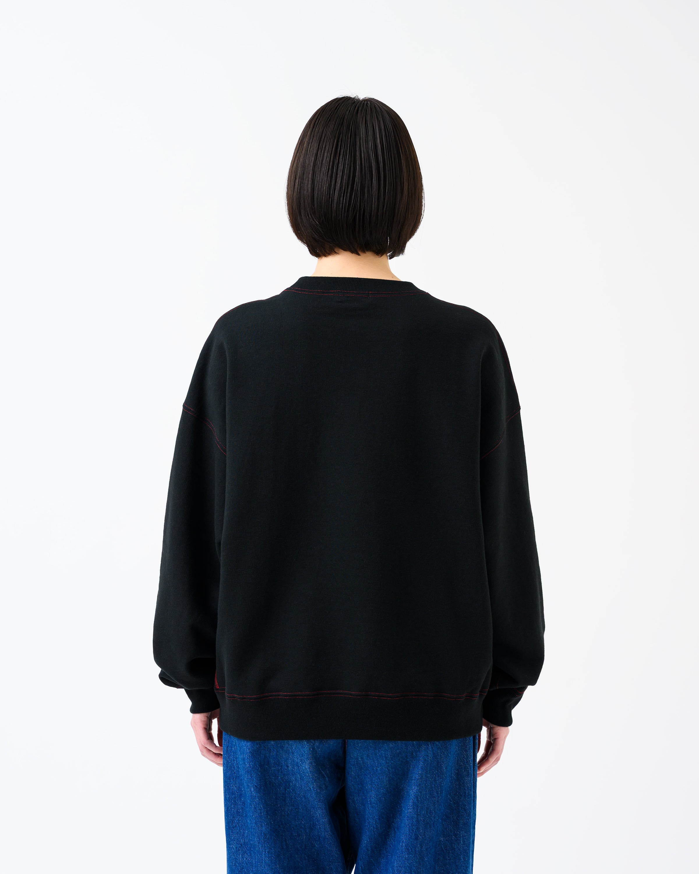 Stitched sweatshirt / Black