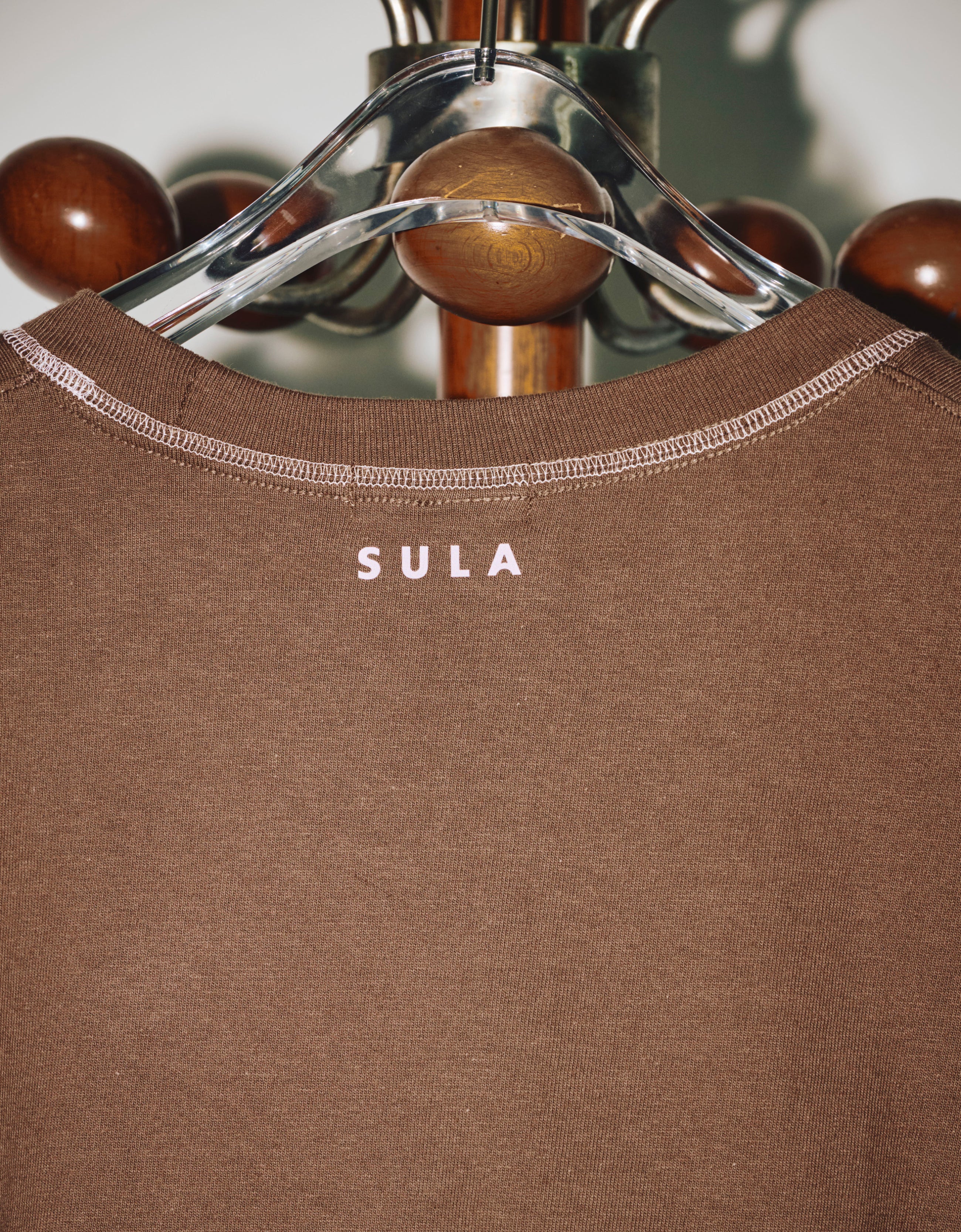 Sula stitched T-셔츠 / 브라운