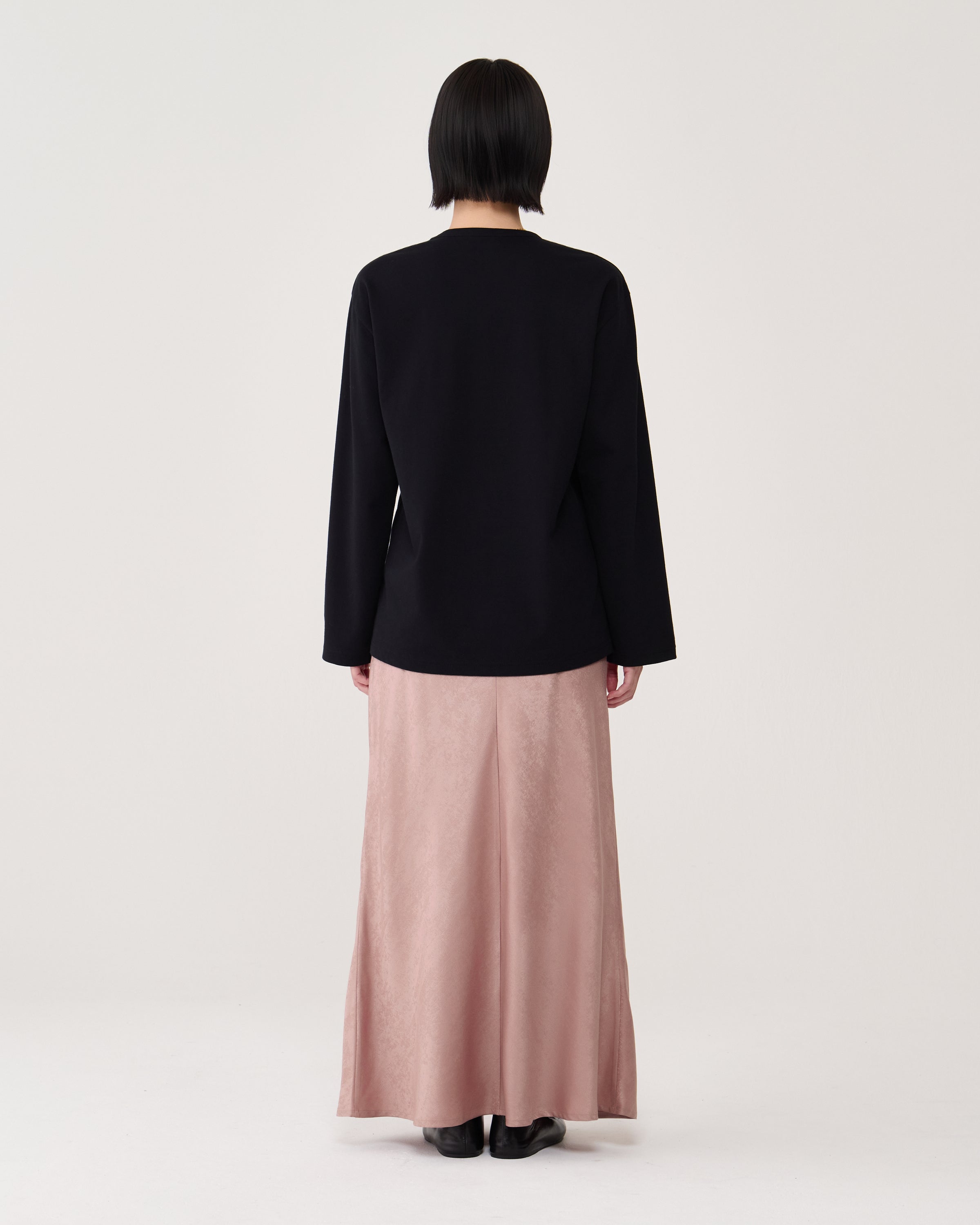 Drapey long skirt / Dusty pink
