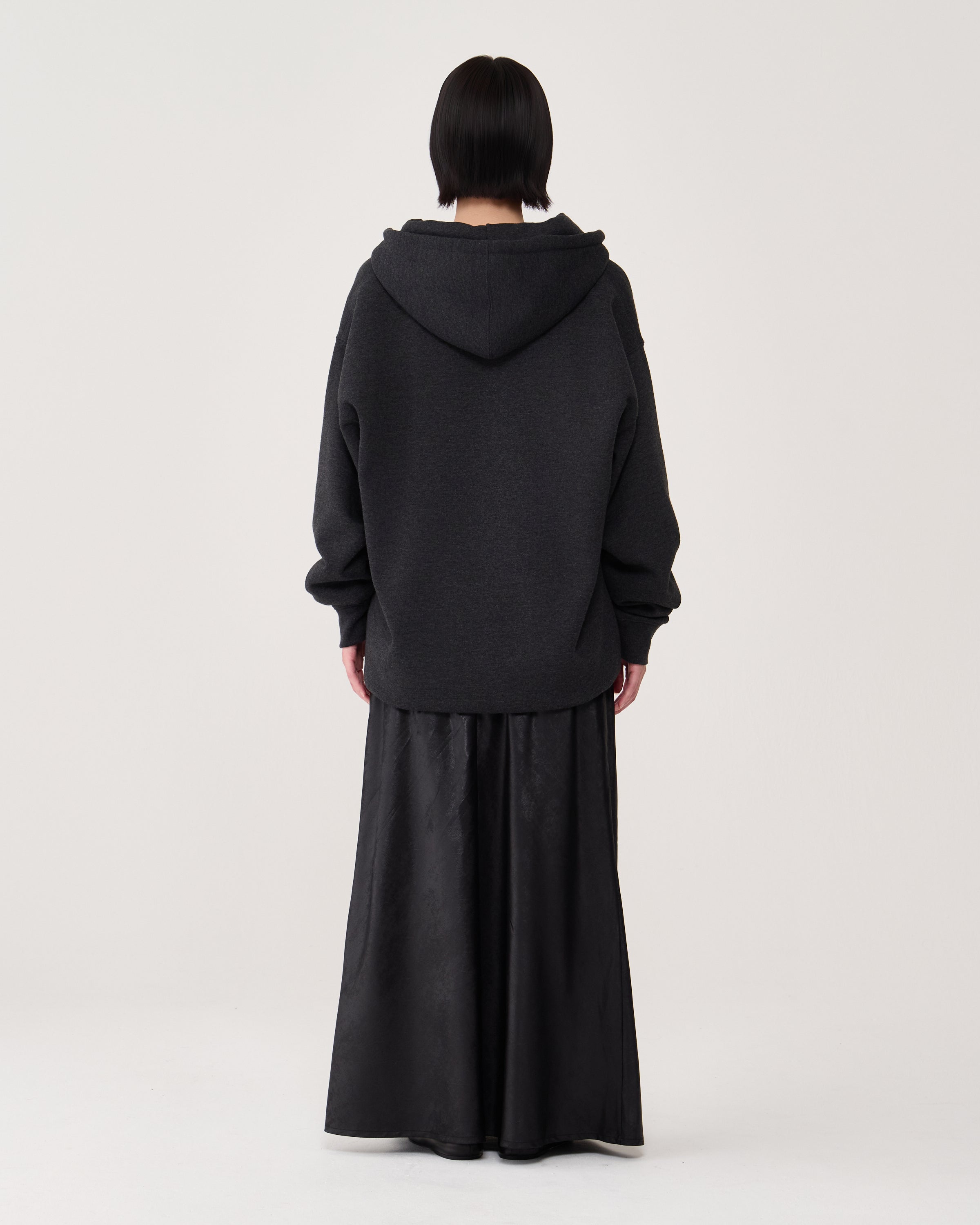 Drapey long skirt / Black