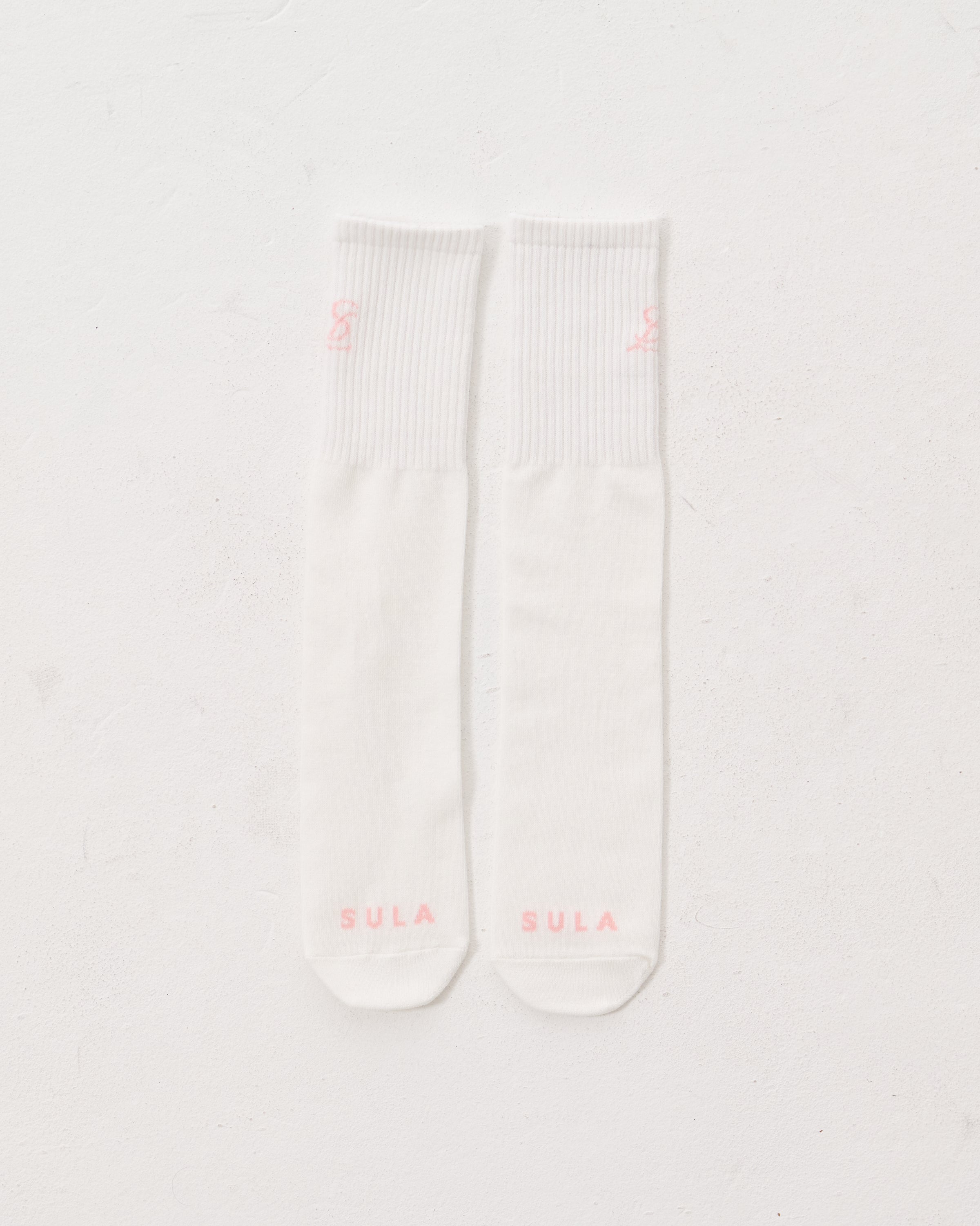 Logo tube socks / White