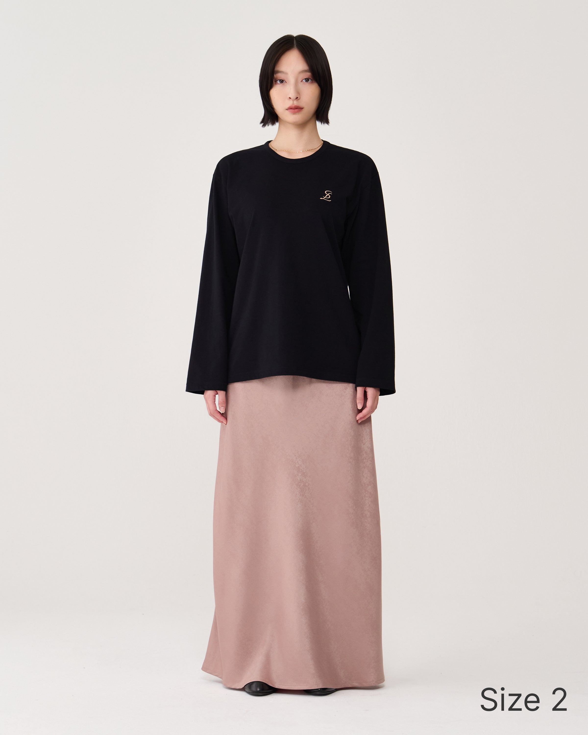 Drapey long skirt / Dusty pink