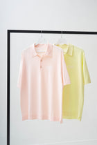 Knit polo shirt