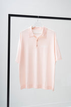 Knit polo shirt