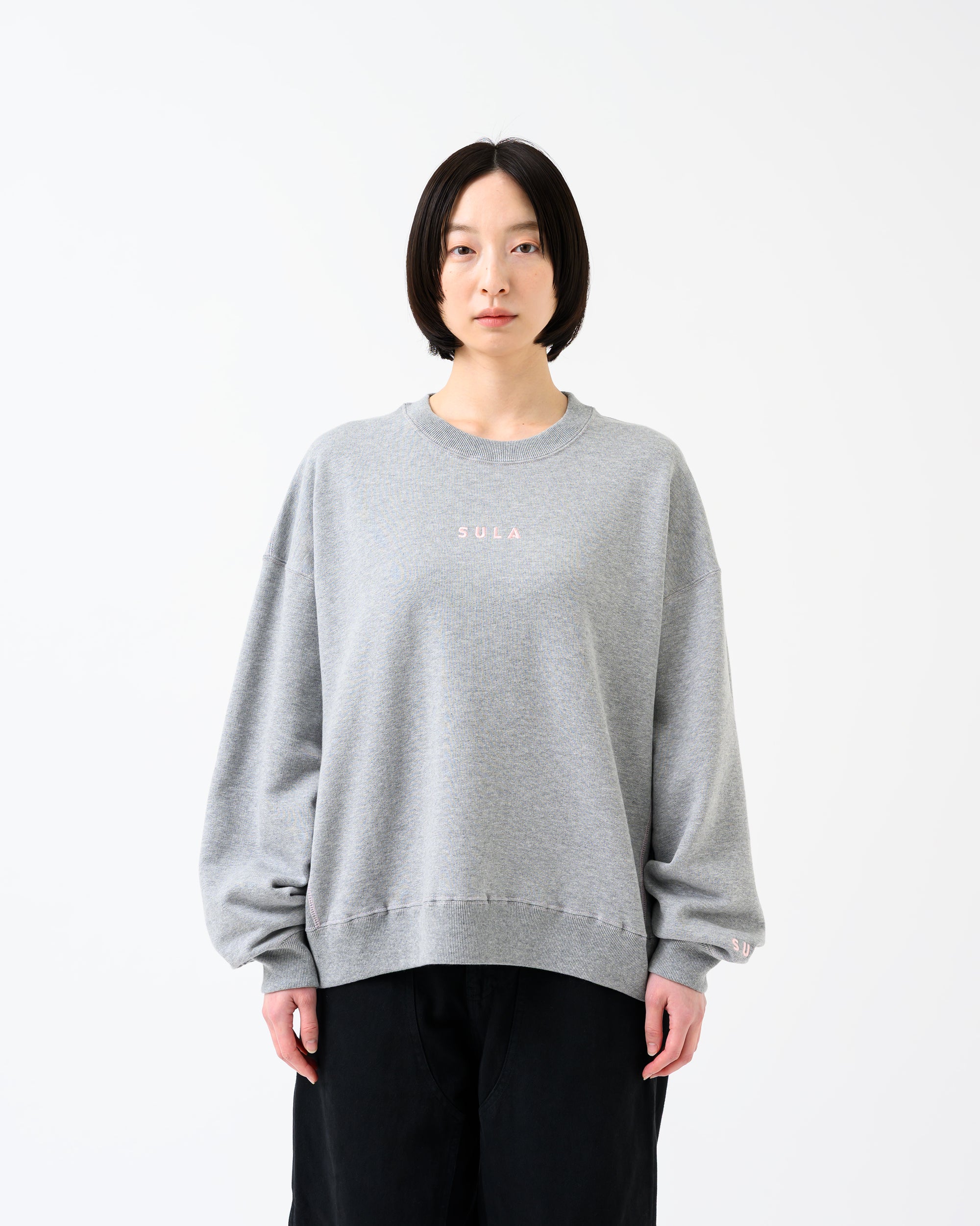 Stitched sweatshirt / Heather Grey