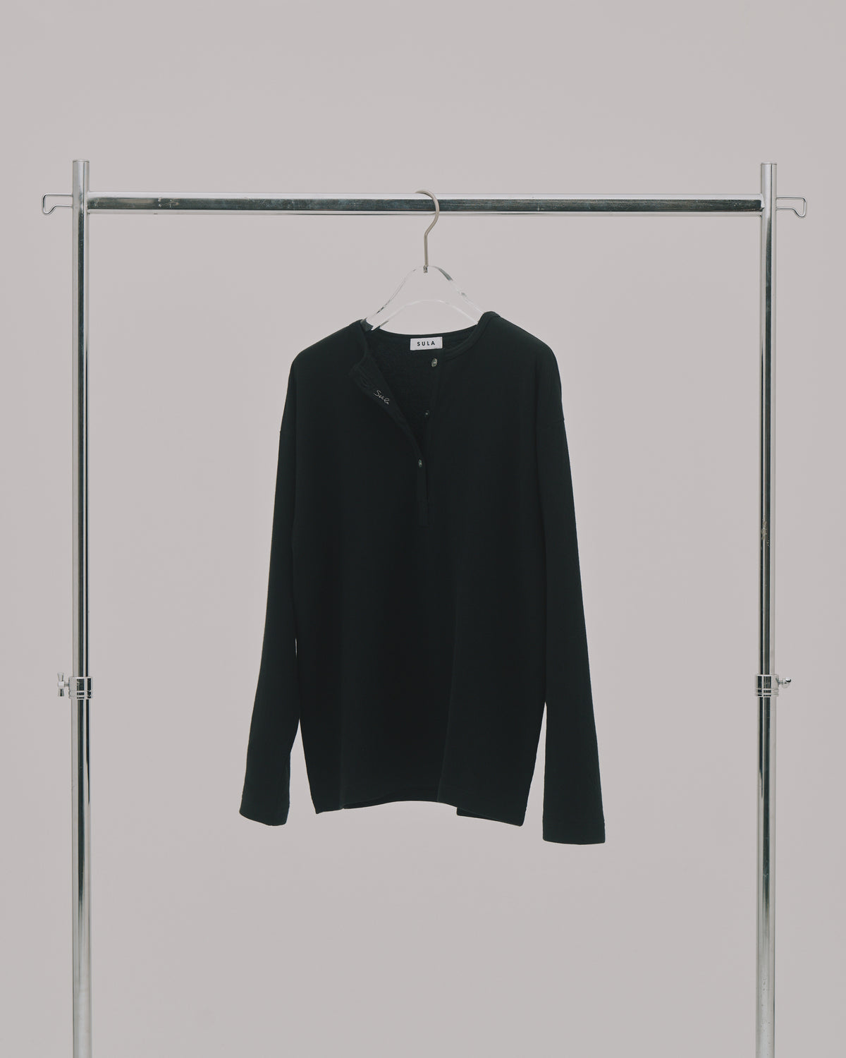 Soft Henley Top / Black