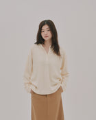 Soft Henley Top / Ecru