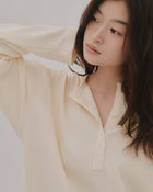 Soft Henley Top / Ecru