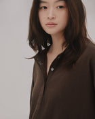 Soft Henley Top / Brown