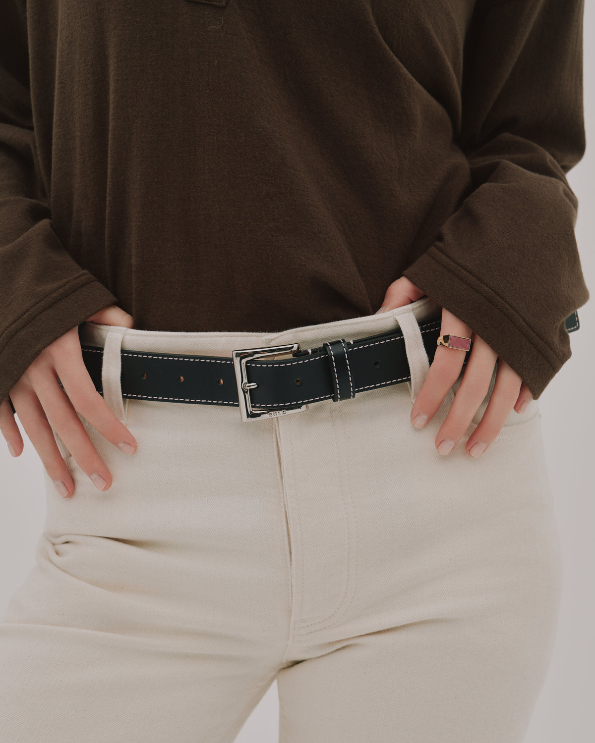 Stitched Leather Belt