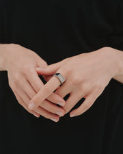Silver Pink Stone Ring