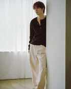Soft Henley Top / Black