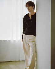 Soft Henley Top / Black