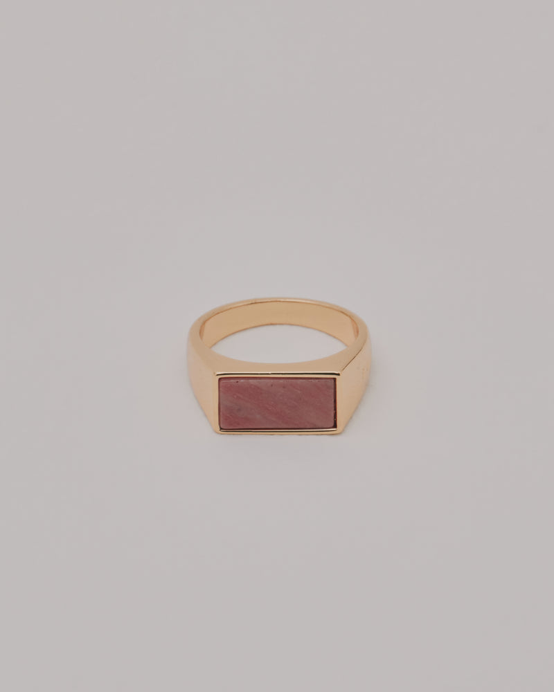 Gold Pink Stone Ring