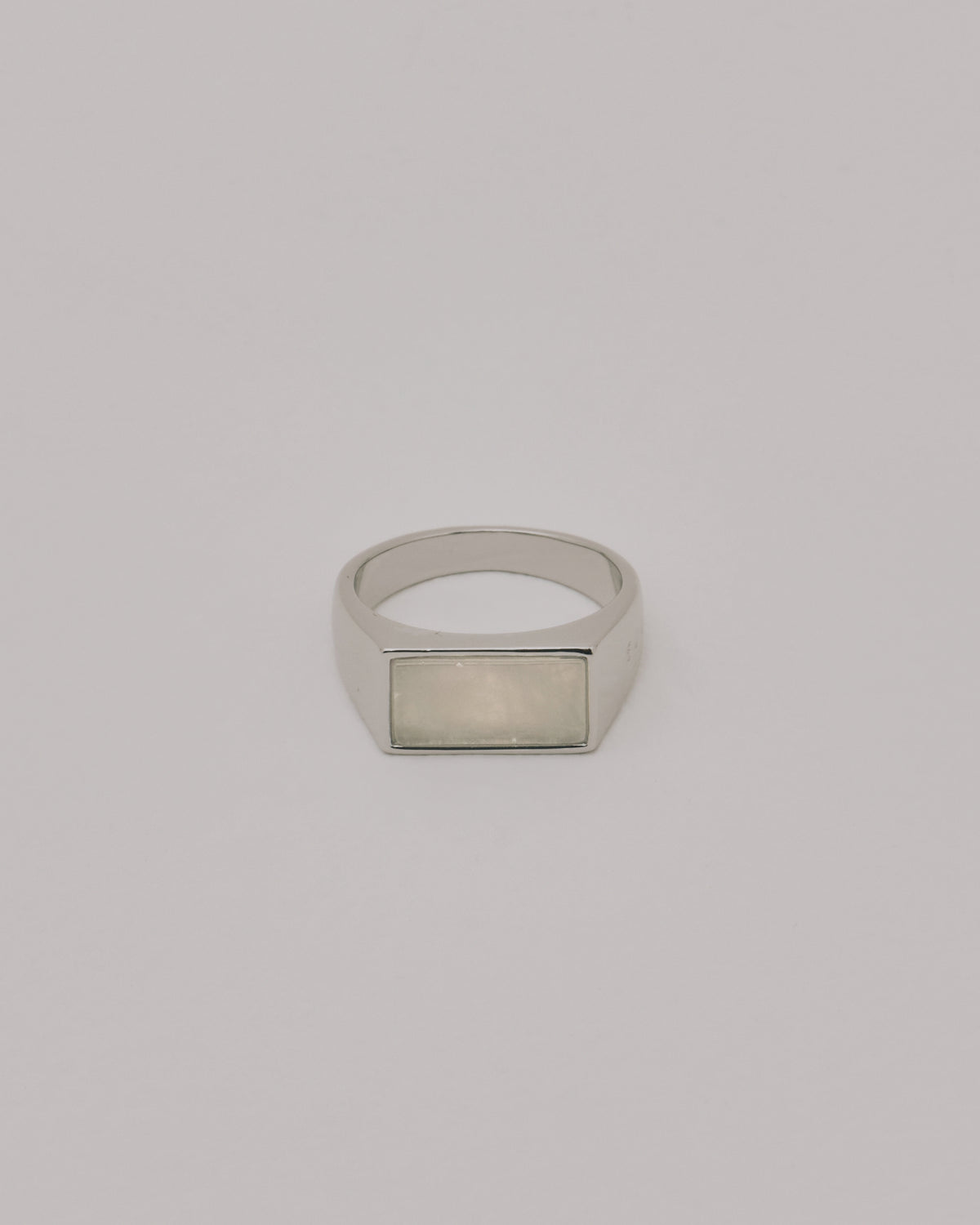 Silver Pink Stone Ring