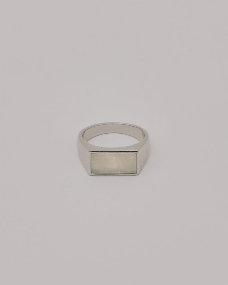 Silver Pink Stone Ring