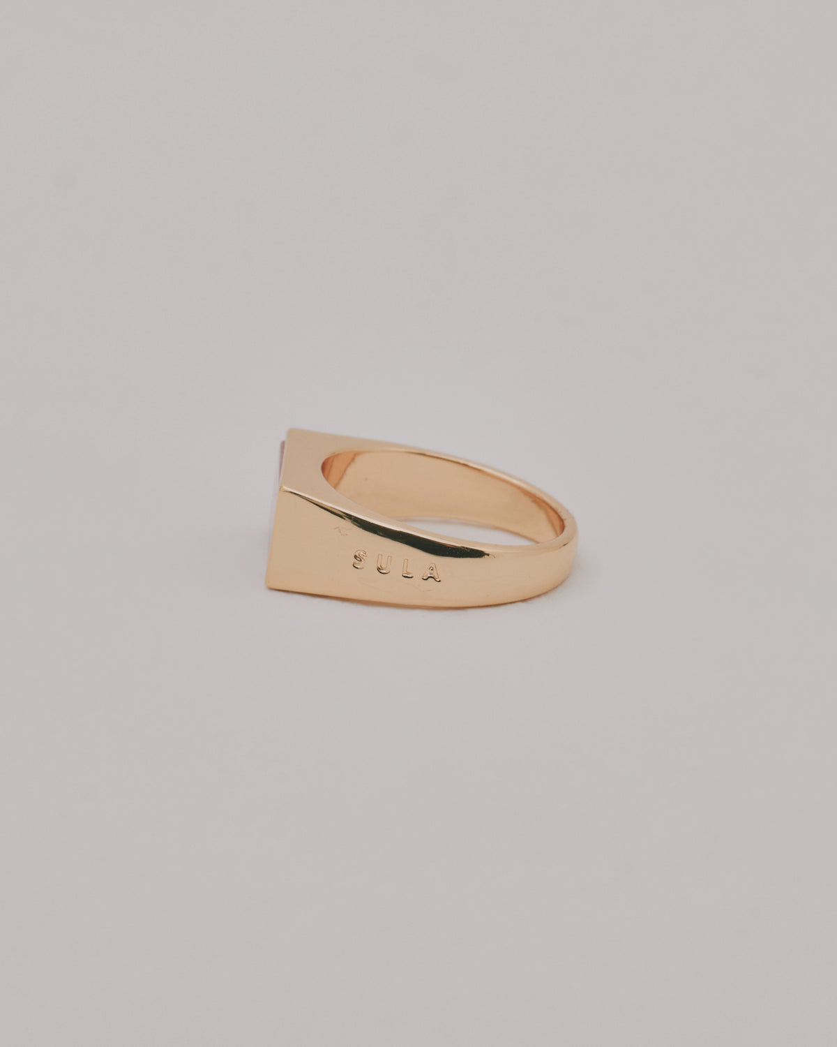 Gold Pink Stone Ring