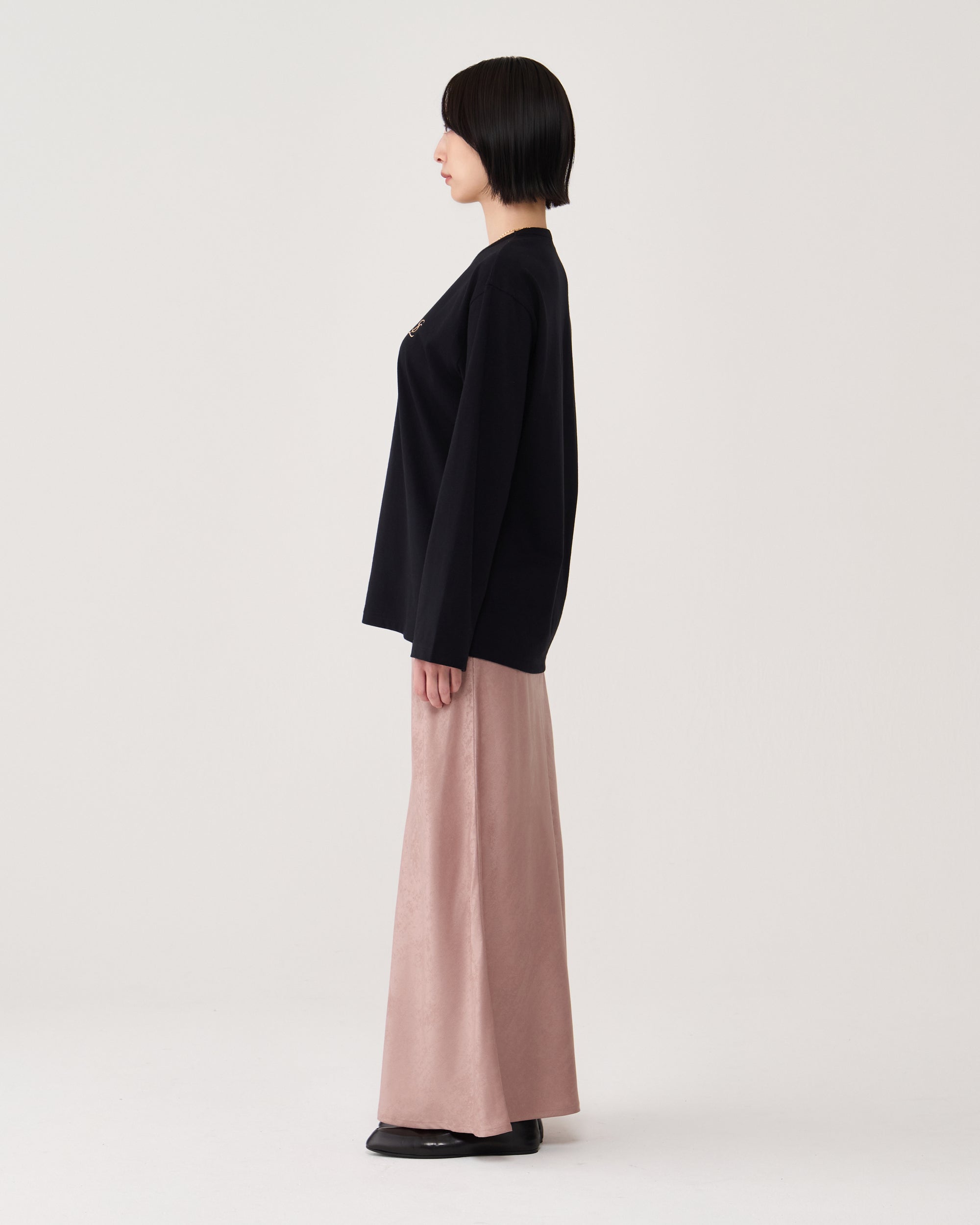 Drapey long skirt / Dusty pink