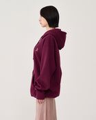 Logo zip-up hoodie / Bordeaux