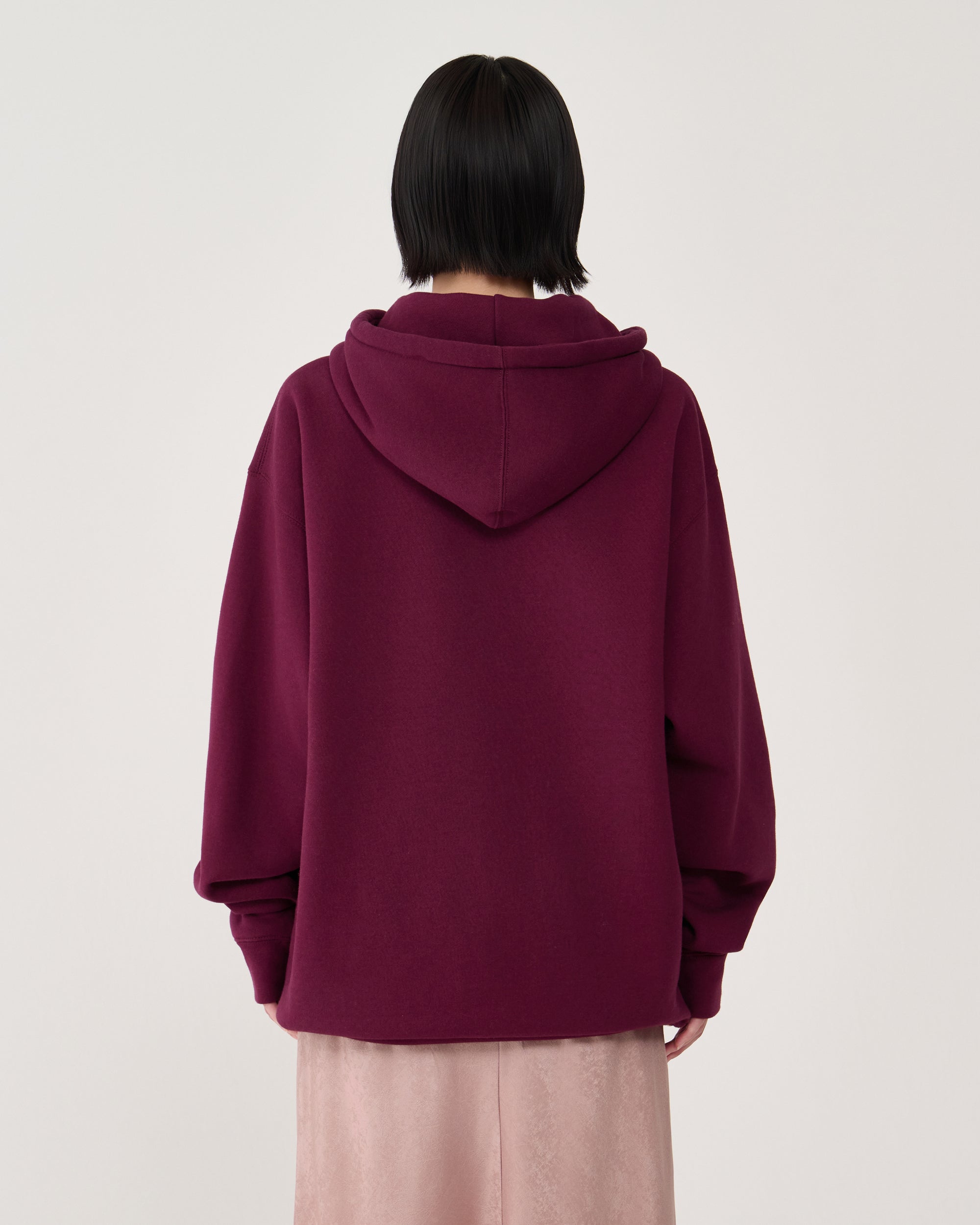 Logo zip-up hoodie / Bordeaux