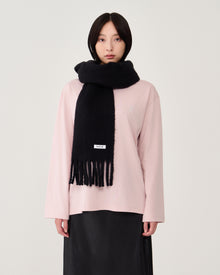 Fringe scarf / Black