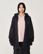 Logo zip-up hoodie / Heather Charcoal