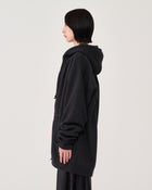 Logo zip-up hoodie / Heather Charcoal