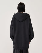 Logo zip-up hoodie / Heather Charcoal