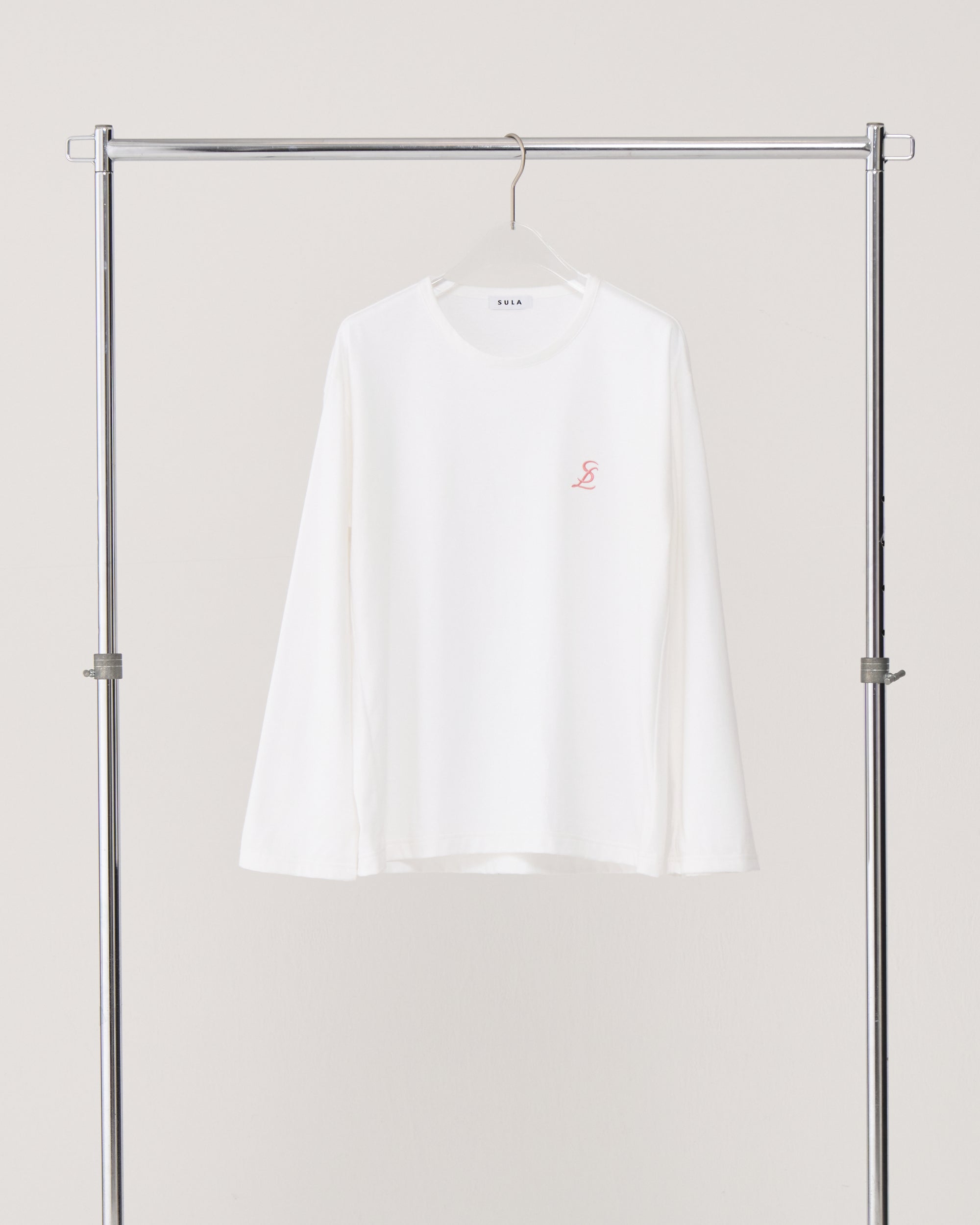 Long sleeve logo T-shirt / White