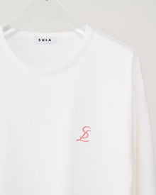 Long sleeve logo T-shirt / White