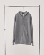 Logo zip-up hoodie / Heather Gray