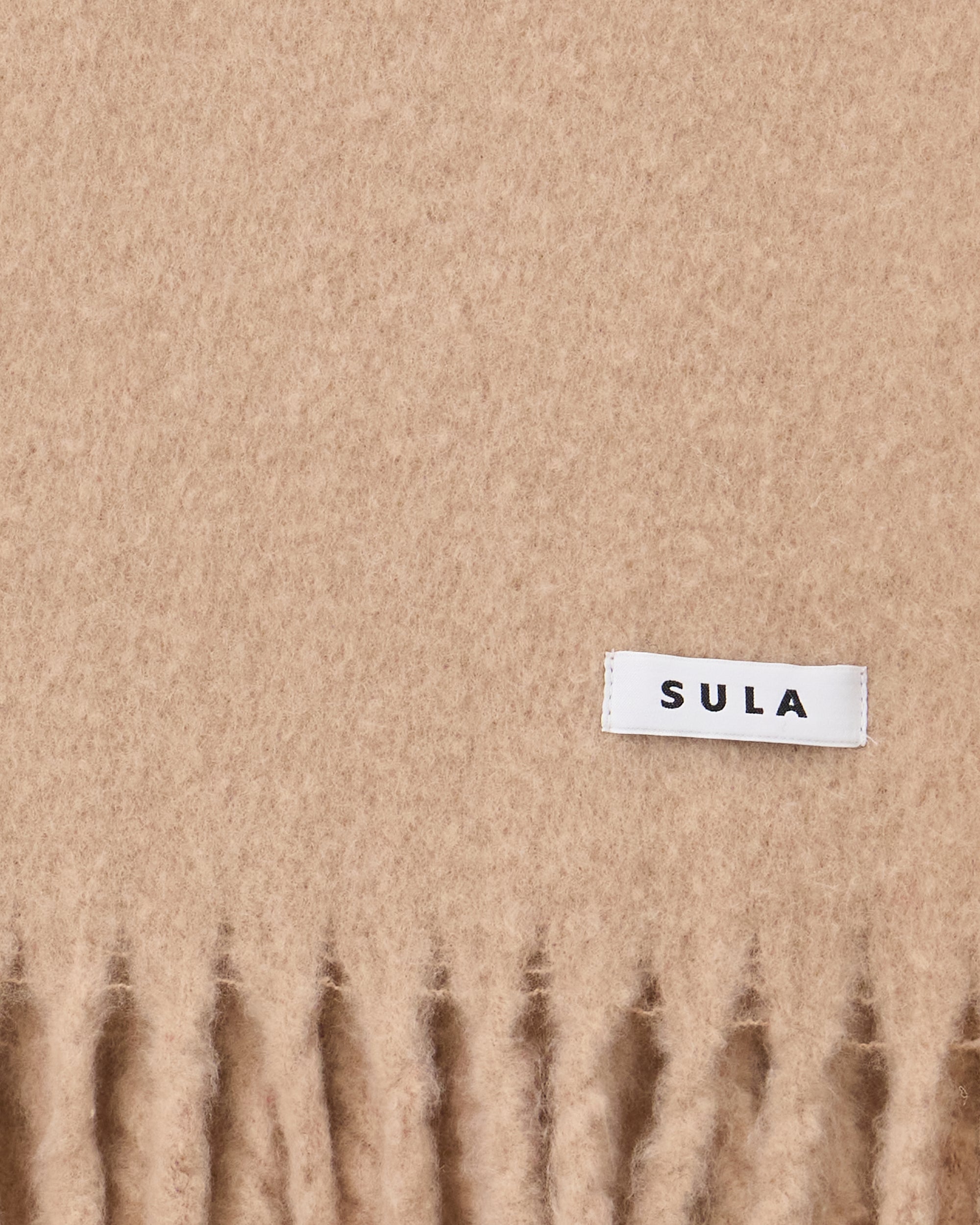 Fringe scarf / Beige