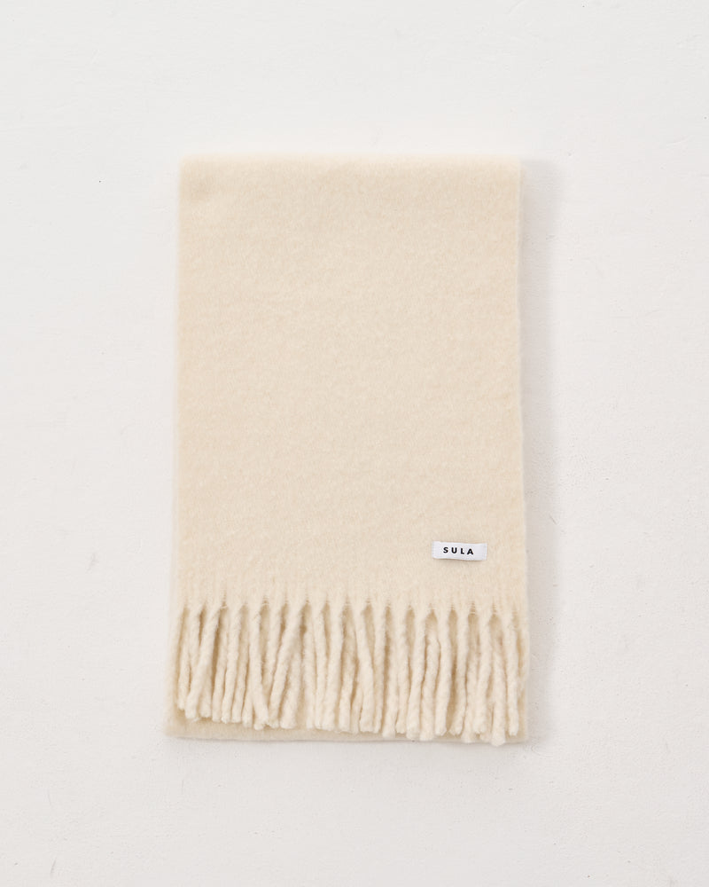 Fringe scarf / Ivory
