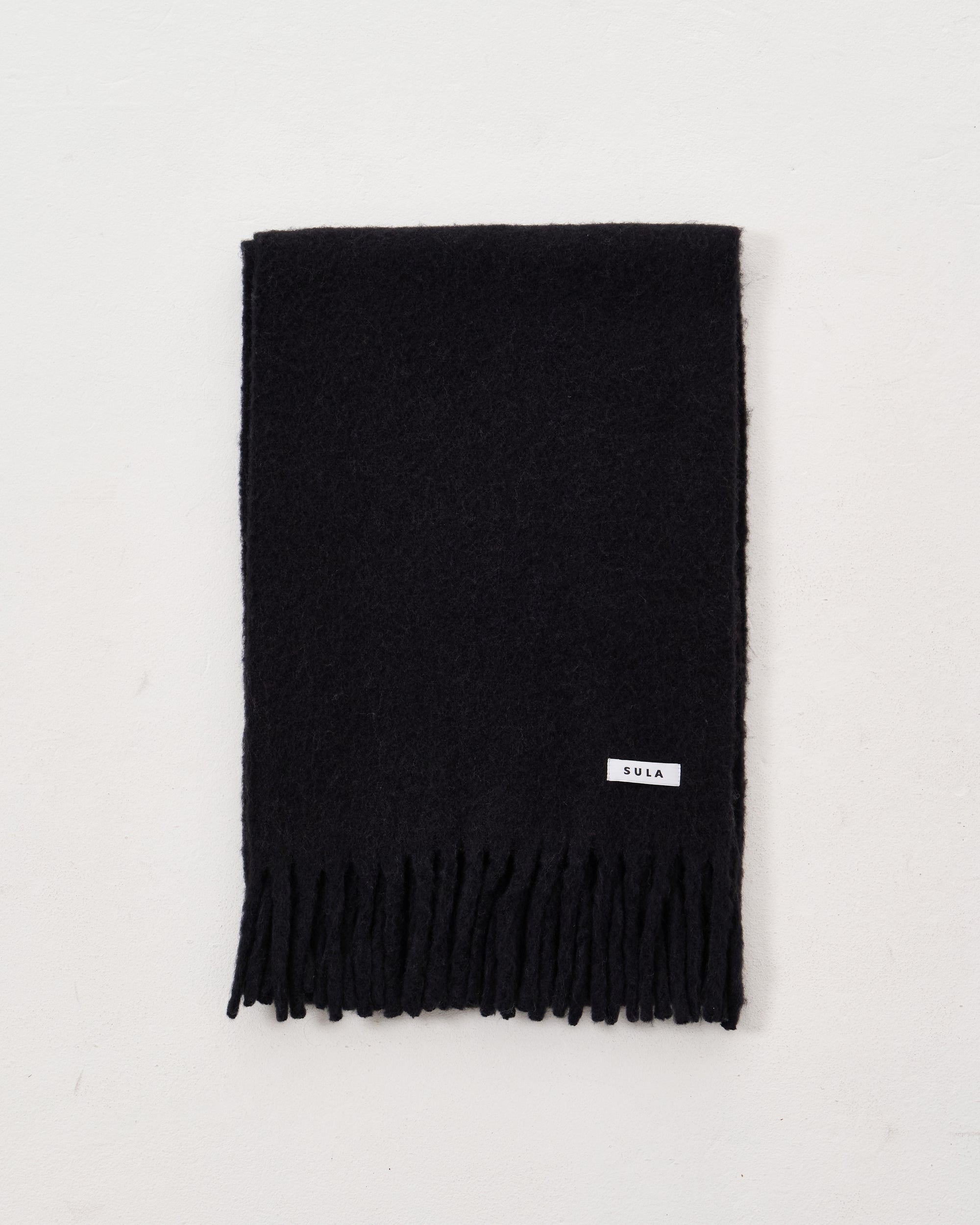 Fringe scarf / Black