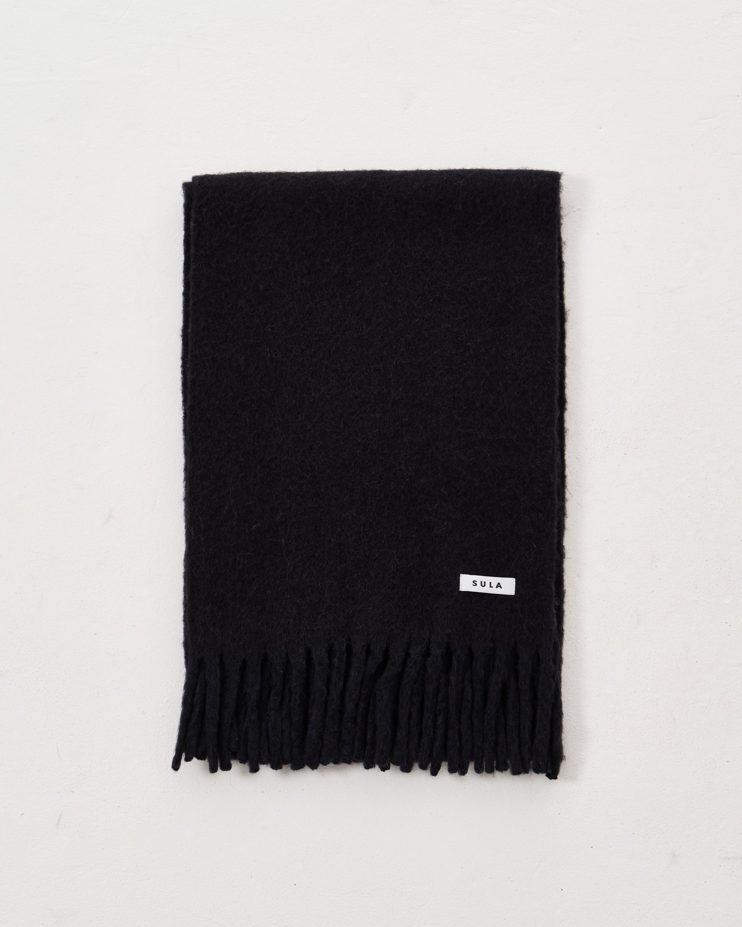 Fringe scarf / Black