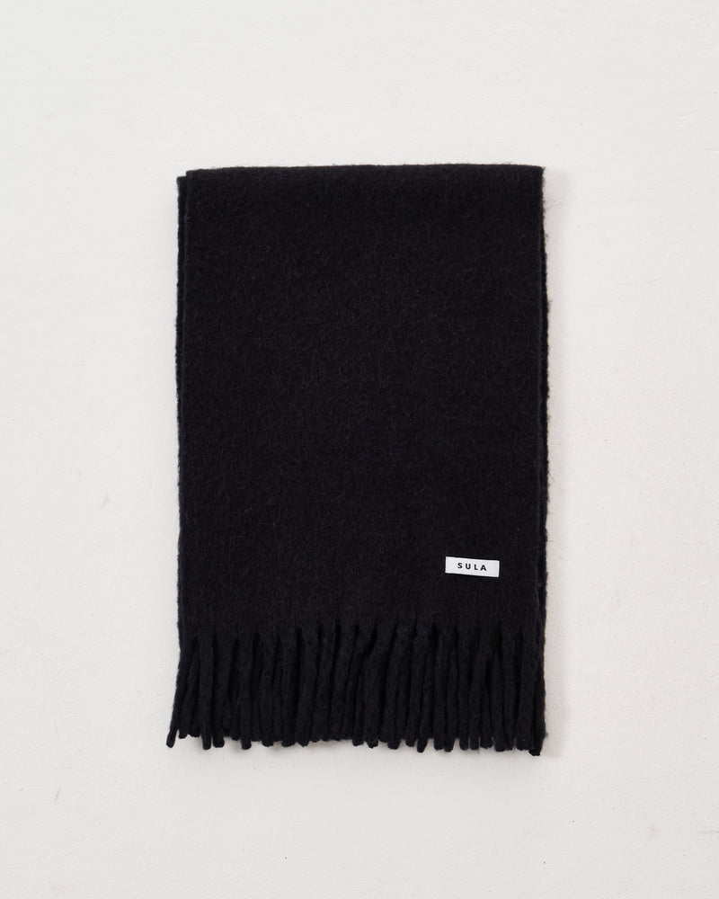 Fringe scarf / Black