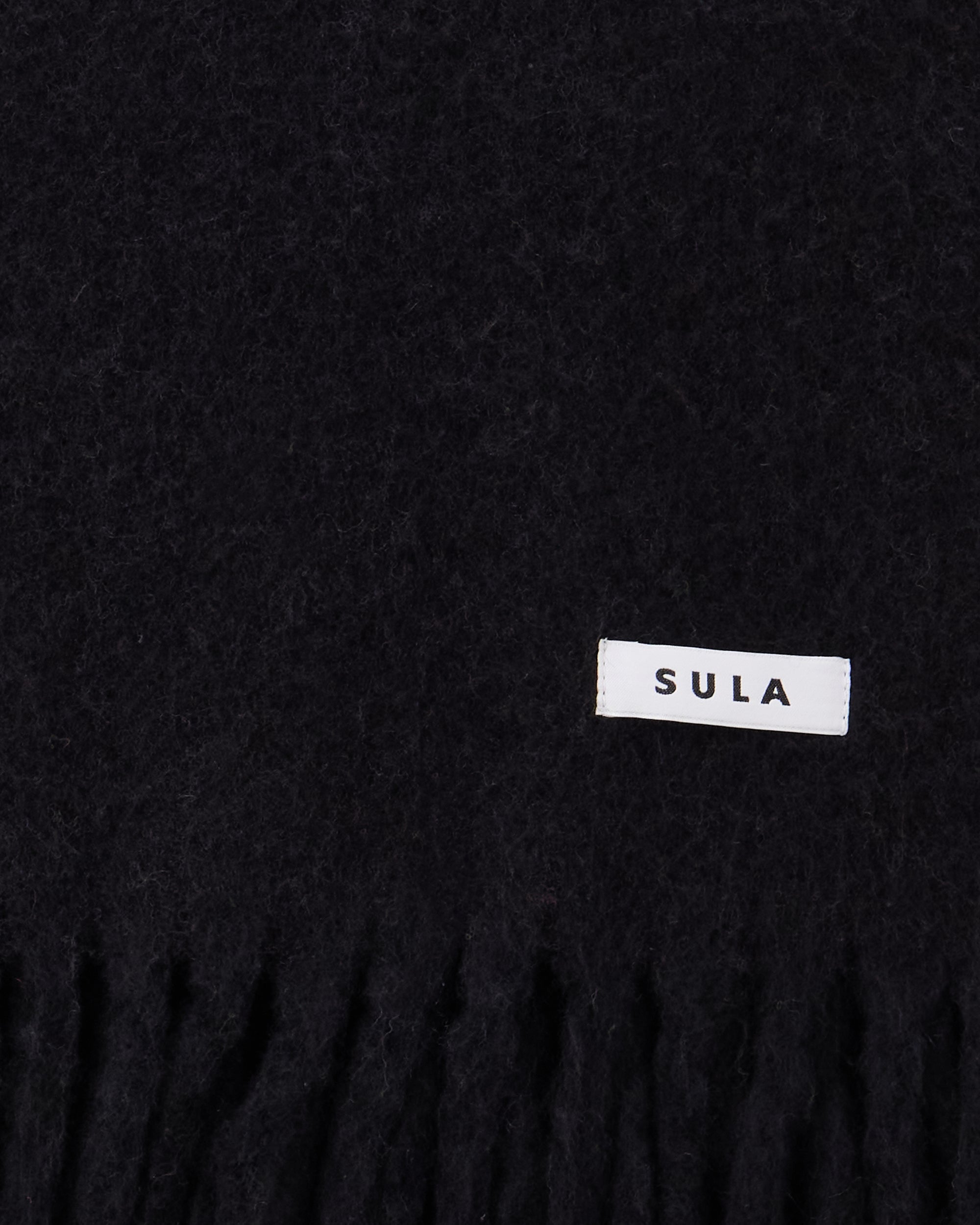 Fringe scarf / Black