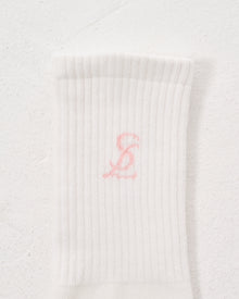 Logo tube socks / White