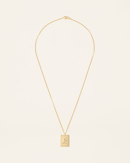 Gold metal necklace