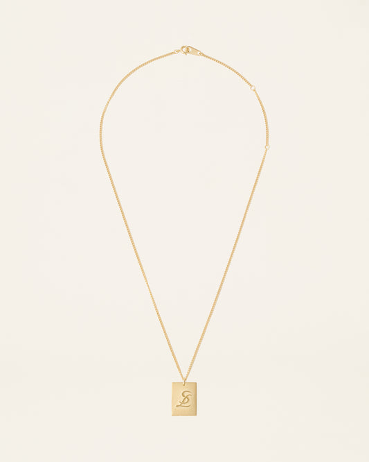 Gold metal necklace