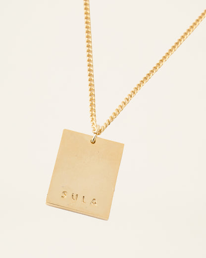 Gold metal necklace