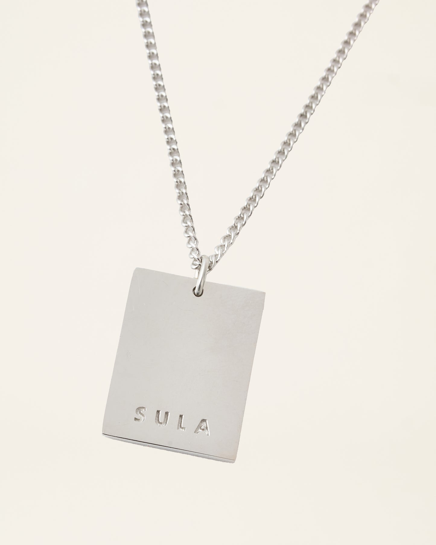 Silver metal necklace