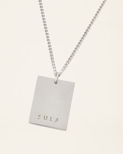 Silver metal necklace