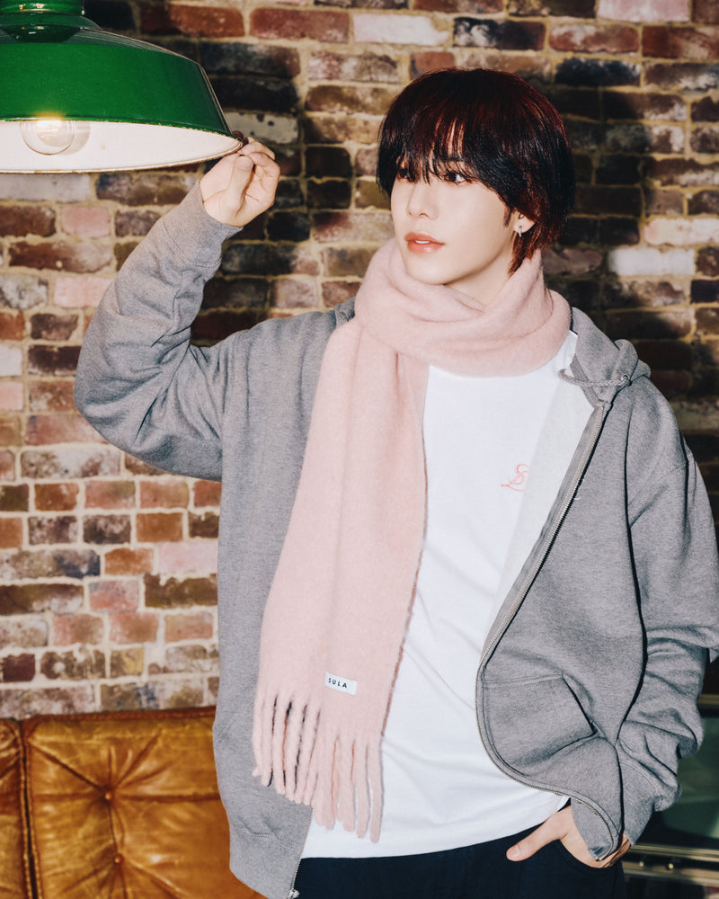 Fringe scarf / Pink