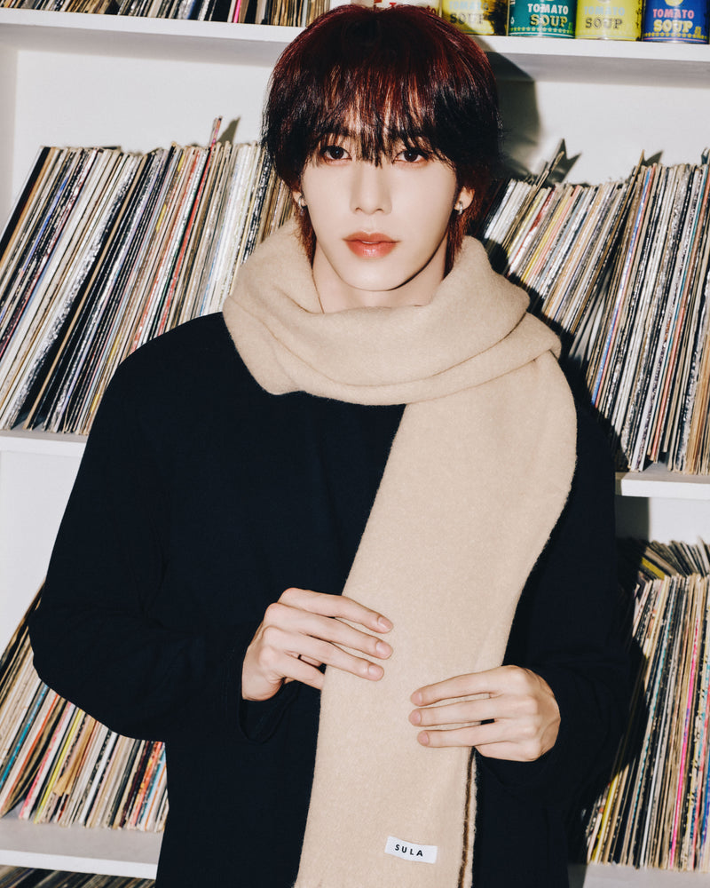 Fringe scarf / Beige