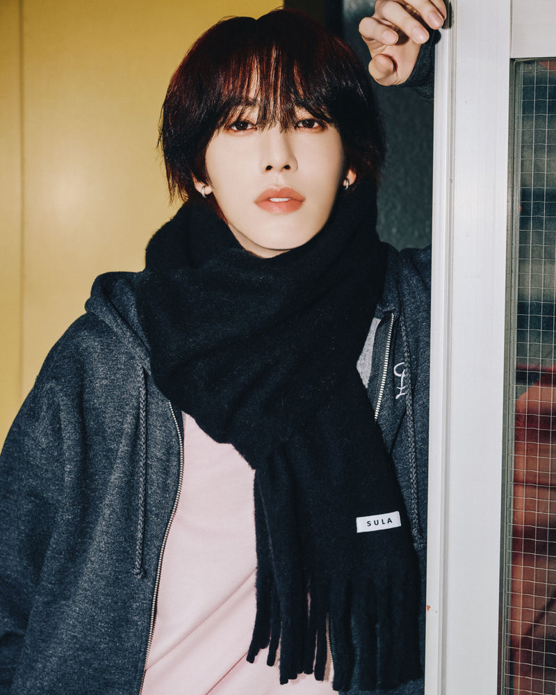 Fringe scarf / Black