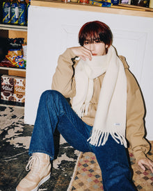 Fringe scarf / Ivory