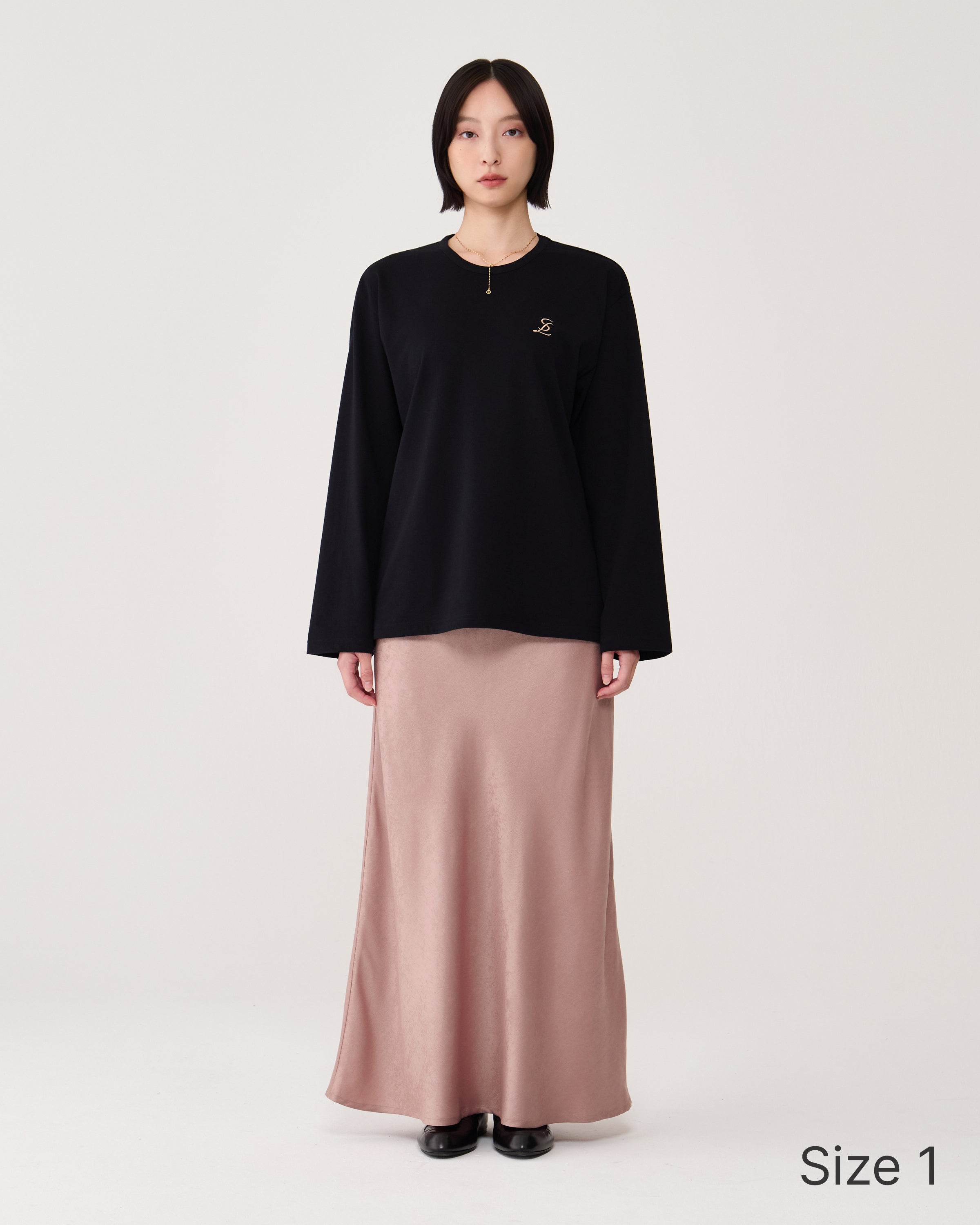 Drapey long skirt / Dusty pink